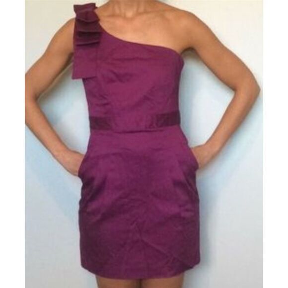 French Connection Bonny Purple One Strap Dress NWT Sz. 6 - Picture 1 of 8